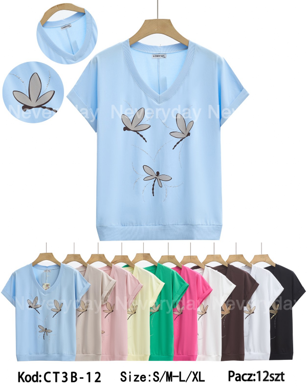 Bluzki damskie Roz S/M-L/XL, Mix Kolor Paczka 12 szt